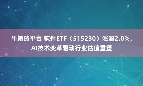 牛策略平台 软件ETF（515230）涨超2.0%，AI技术变革驱动行业估值重塑